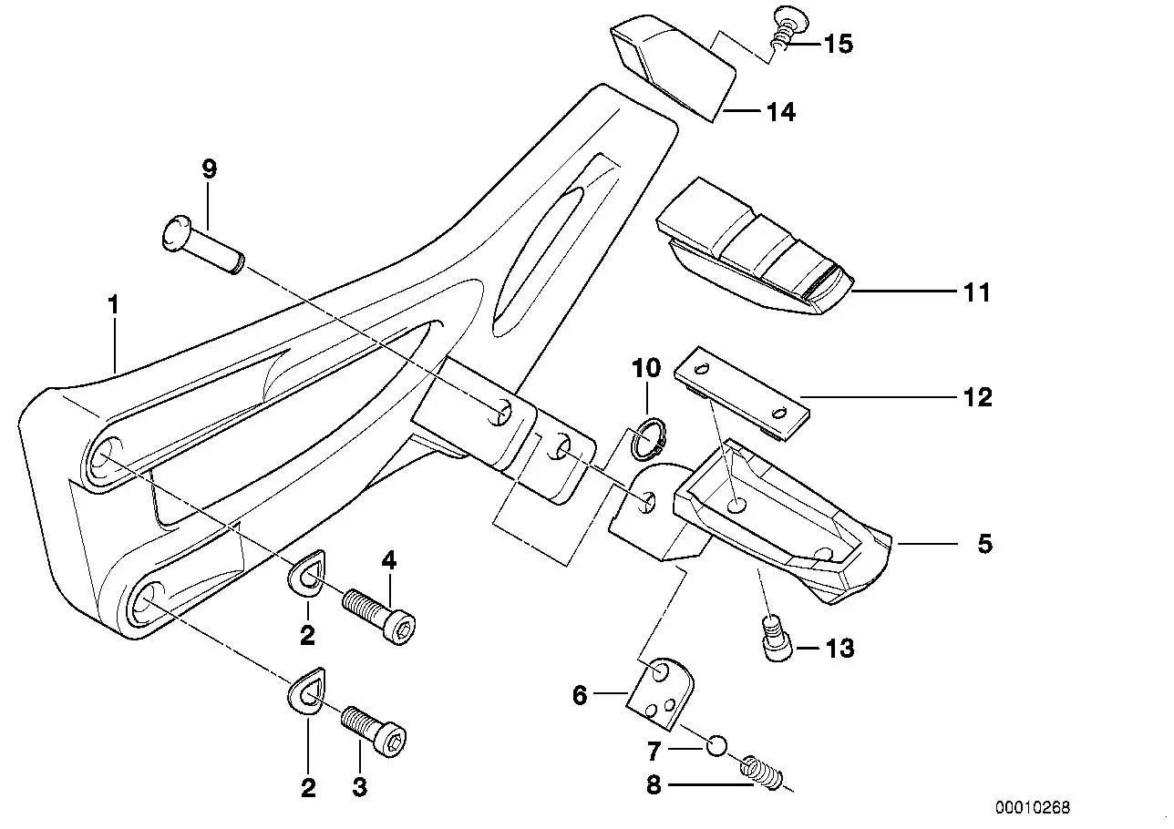 BMW Fussrastenhalter hinten rechts K41 46712335198
