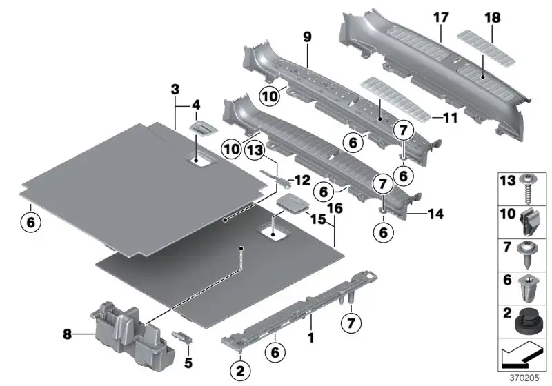 BMW Blende Ladekante F25 51479207887 - X3 F25