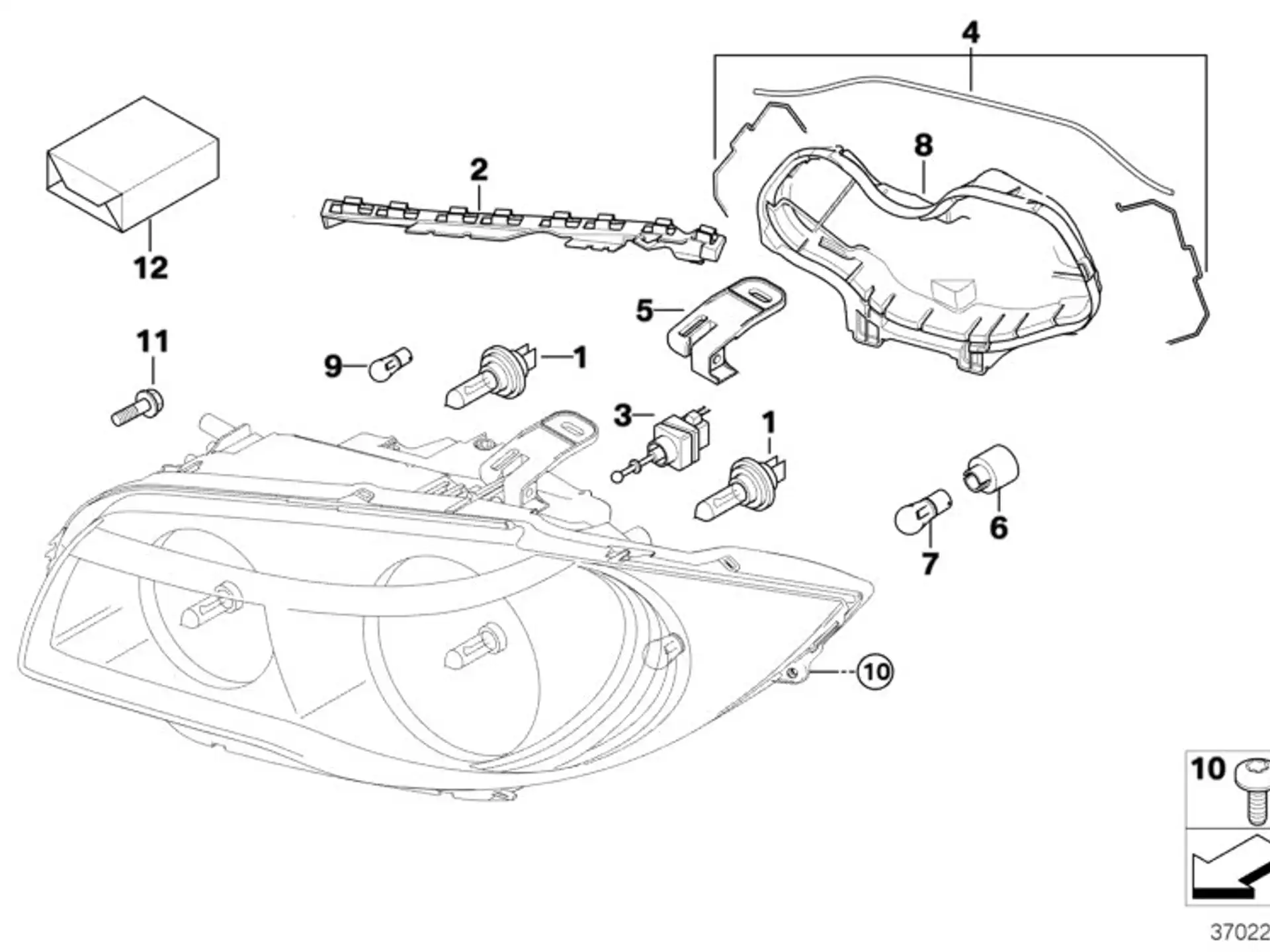 BMW Glühlampe Longlife Gelb E34 E36 E38 E81 E82 E87 E88 E92 E93 F22 F23 F25 F39 F20 F48 F87 K41 R21 R21A R22 R28 R50 R52 R53 R55 R56 R57 R58 R59 63217176025