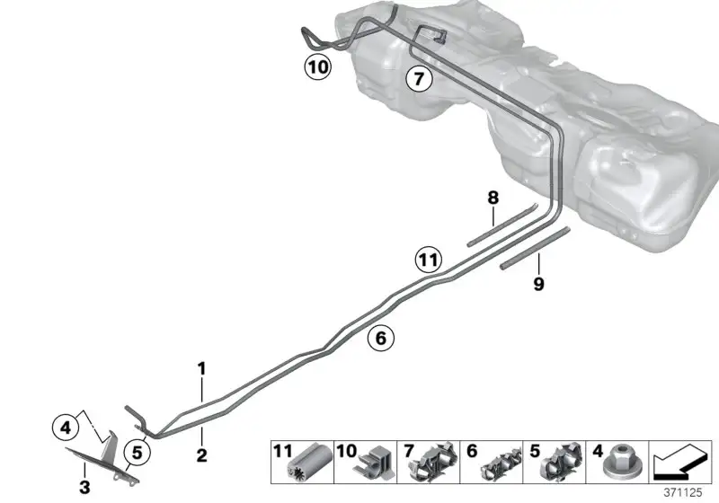 BMW Leitungsclip E70 E71 E72 E81 E82 E84 E87 E88 E89 E90 E91 E92