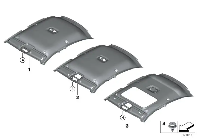 BMW Formhimmel Schiebehebedach F36 51448059309