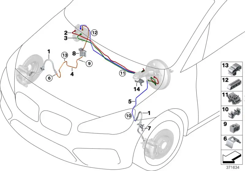 BMW Bremsschlauch vorne 34306894453 - Bildposition 01