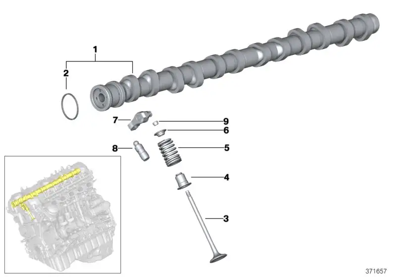 BMW Auslassventil F80 F82 F83 F87N 11347847033 - 2er, 3er, 4er, M