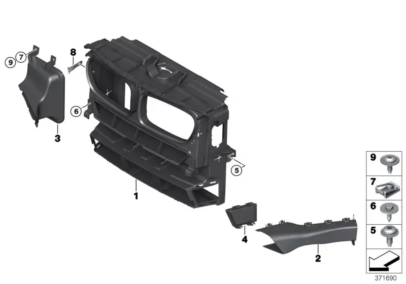 BMW Luftführung Bremse vorne rechts F25 51747210486 - Bildpositio