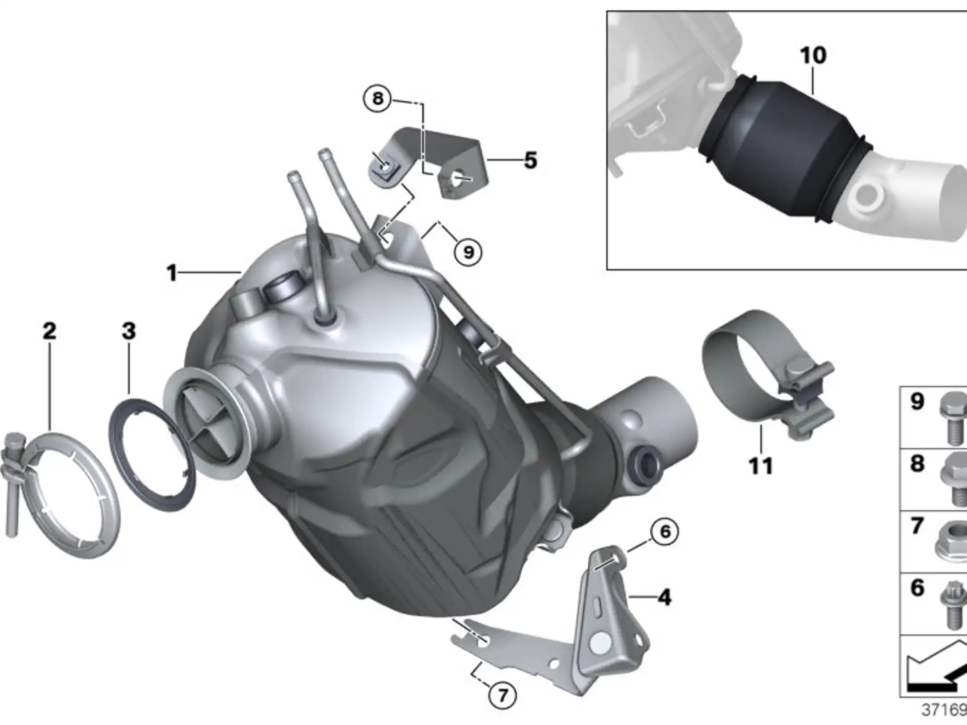 BMW Entkopplungselement E84 E90 E91 E92 E93 F07 F10 F11 F15 F20 F21 F22 F23 F25 F26 F30 F31 F32 F33 F34 F36 18308589078