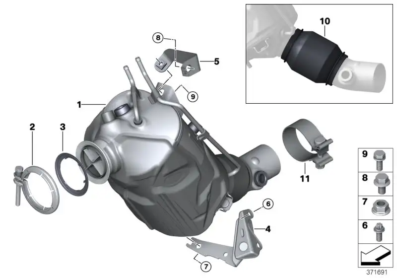 BMW Entkopplungselement E84 E90 E91 E92 E93 F07 F10 F11 F15 F20 F