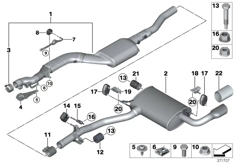 BMW Gummilager F25 F26 18207606422 - X3 F25, X4 F26
