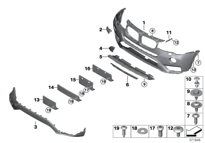BMW Klappe Abschleppöse F26 51117338473