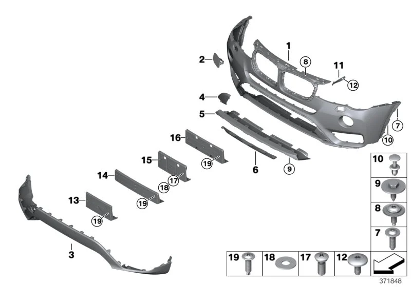 BMW Klappe Abschleppöse F25 51117338474