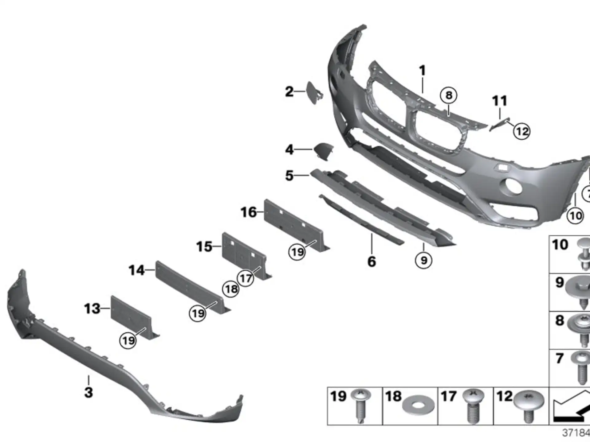 BMW Klappe Abschleppöse F25 51117338474