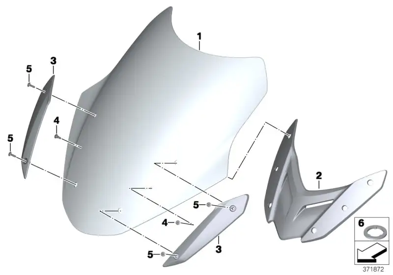 BMW Windschild K52 46637728677