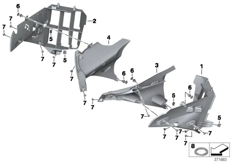 BMW Kühlerverkleidung links K52 46631541735