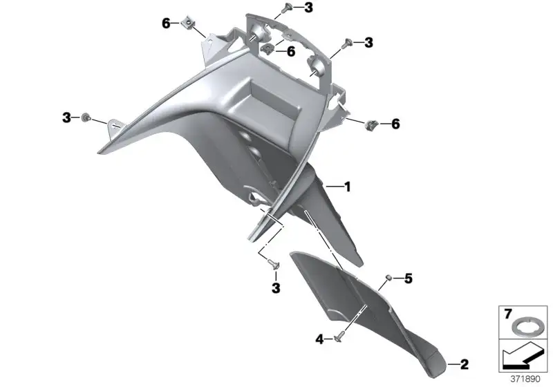 BMW Spritzschutz hinten 46627691240