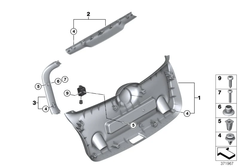 BMW Halter Warndreieck F44 F55 F56 F56E 51497375203