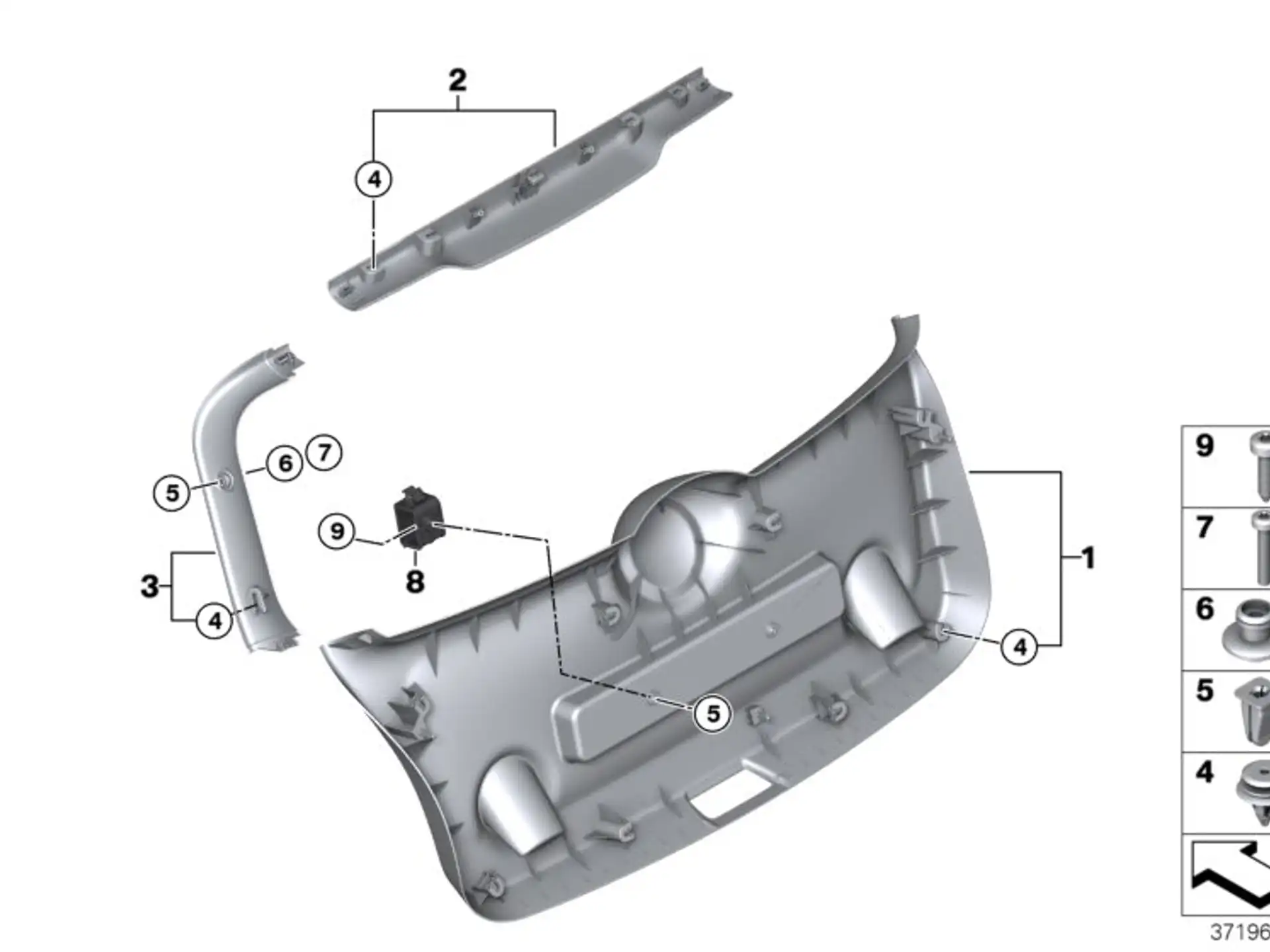 BMW Halter Warndreieck F44 F55 F56 F56E 51497375203