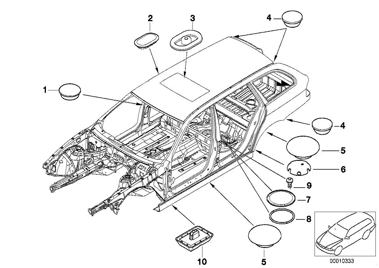 BMW Verschlussstopfen E39 E63 E64 E85 E86 51718233416