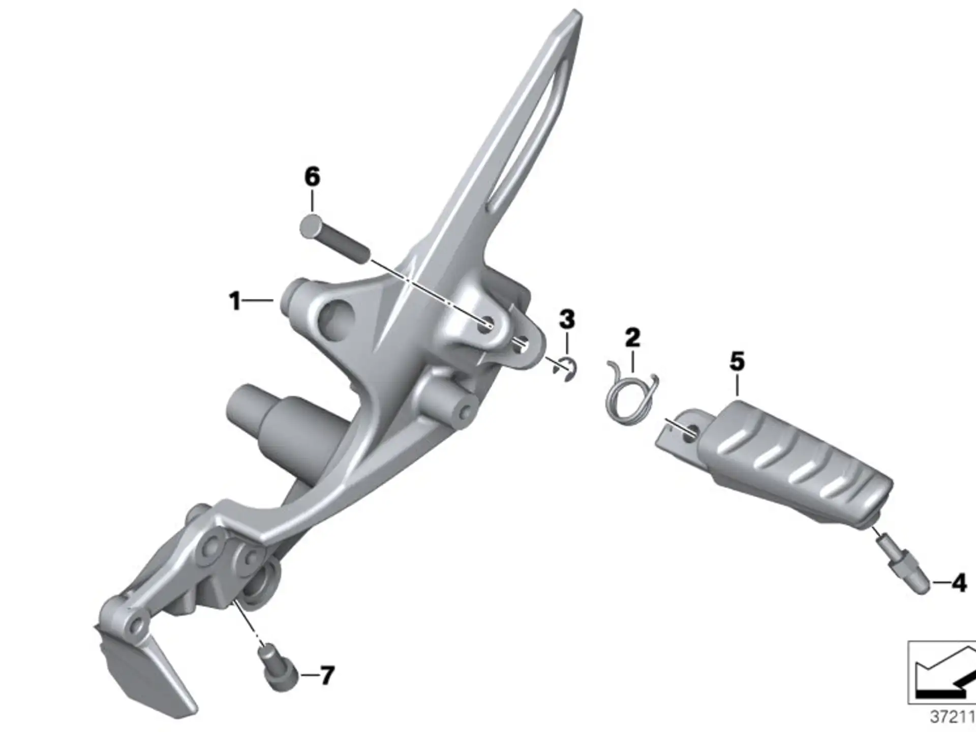 BMW Fussraste rechts K22 K40 K43 K73 46717660172