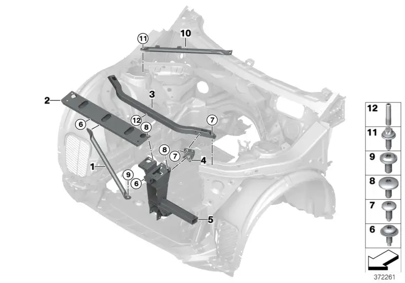BMW Adapterplatte rechts F25 F26 51647210508 - Bildposition 04