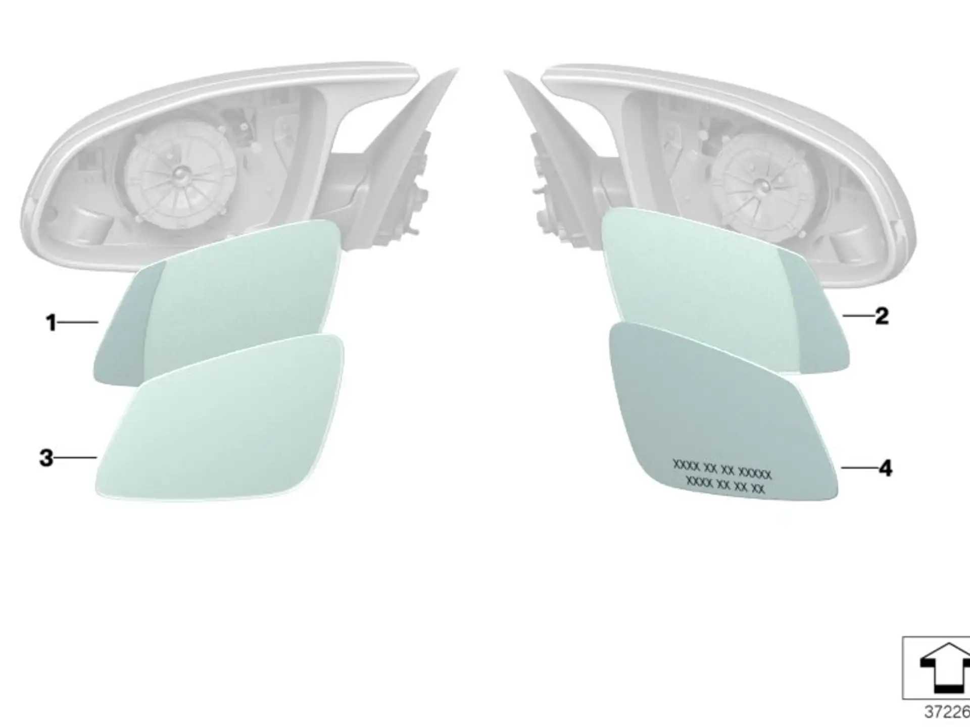 BMW Spiegelglas beheizt Weitwinkel links F30 F31 F32 F33 F80 F82 F83 F87 F87N 51168059565