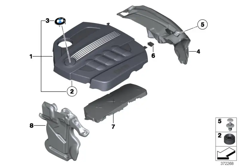 BMW Abdeckung Akustik vorne E84 11148581775 - X1 E84