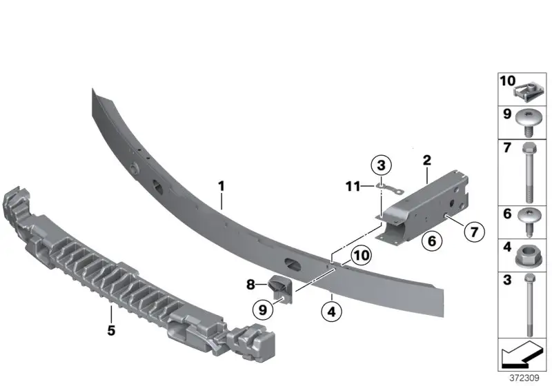BMW Stossabsorber vorne F25 F26 51117338525