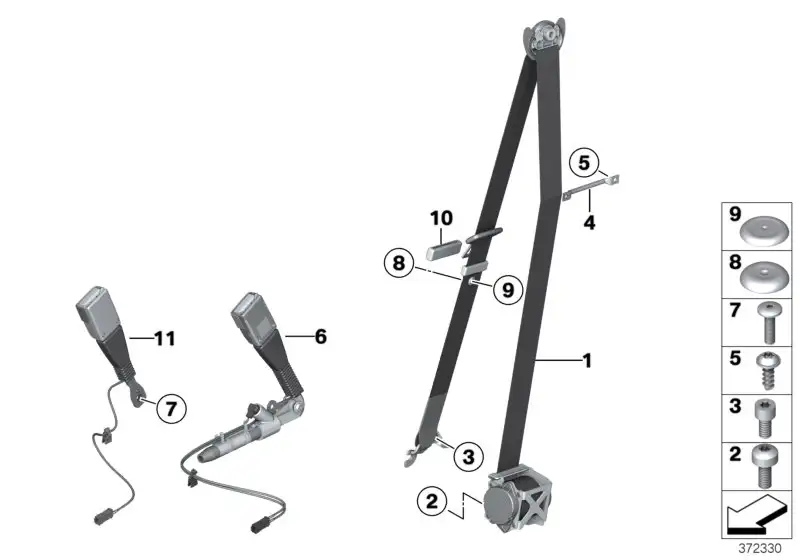 BMW Obergurt vorn links F25 F26 72117258431