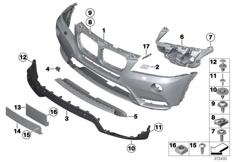 BMW Halter links F25 51117212955
