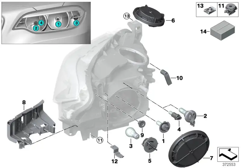 BMW Glühlampe E84 F22 F23 07119907004 - 2er F23 Cabrio, 2er F22 C