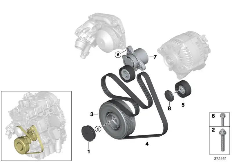 BMW Schwingungsdämpfer F10 F11 F20 F21 F22 F23 F25 F26 F30 F31 F3