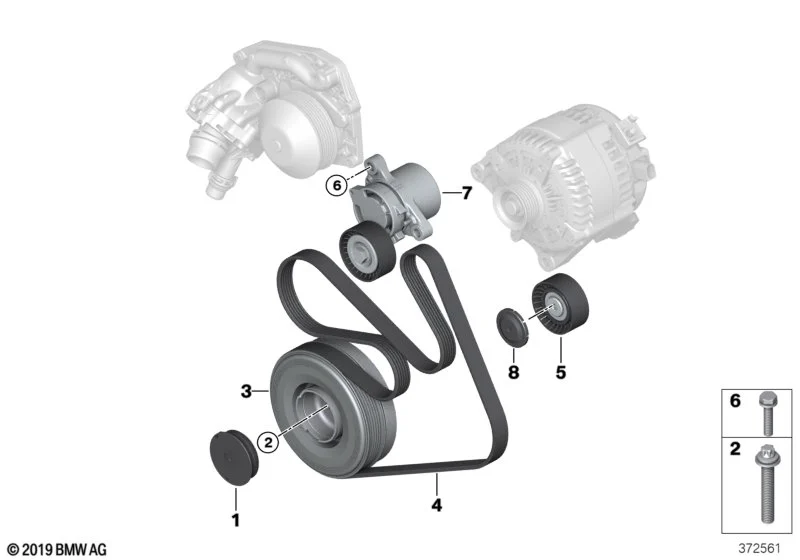 BMW Keilrippenriemen F10 F11 F15 F20 F21 F22 F23 F25 F26 F30 F31 F32 F33 F34 F36 G01 G02 G11 G12 G30 G31 11288573415