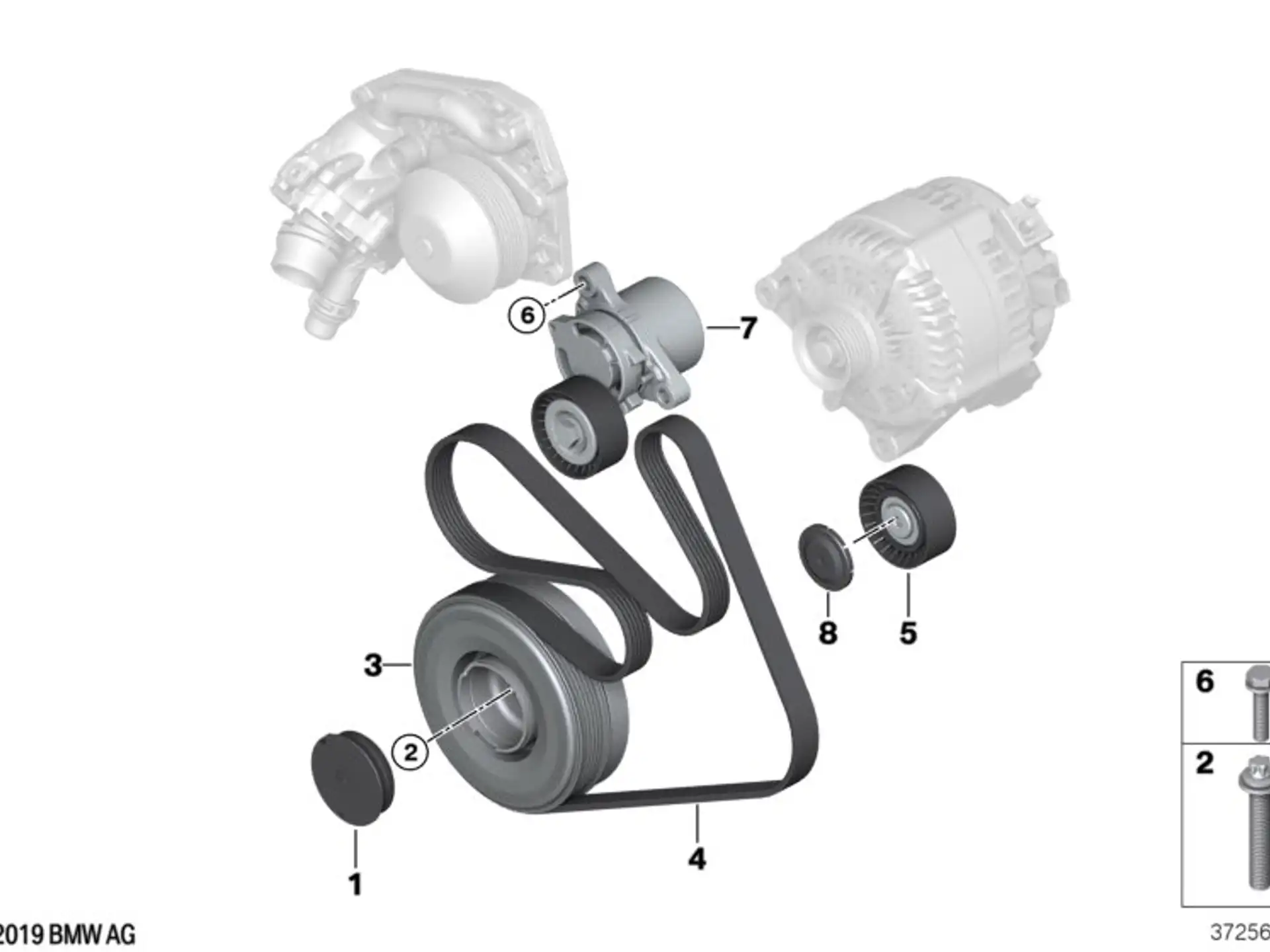 BMW Schwingungsdämpfer F15 F20 F21 F22 F23 F30 F31 F32 F33 F34 F36 G01 G02 G05 G06 G11 G12 G20 G21 G28 G29 G30 G31 G32 11238679073