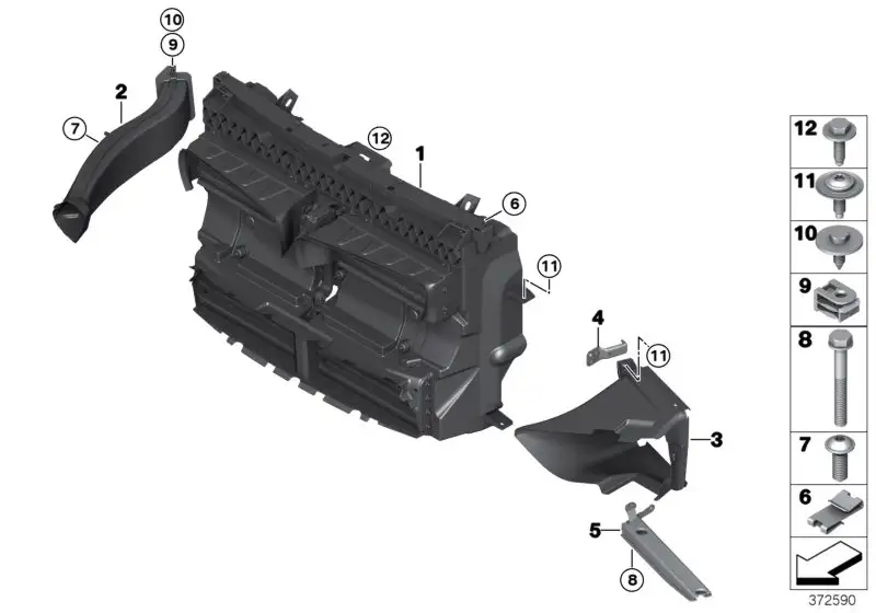 BMW Luftführung Bremse links F45 F46 51748058555 - 2er F45, 2er F