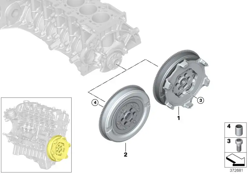 BMW Zweimassenschwungrad F80 F82 F83 F87 F87N 21212283829 - 2er,