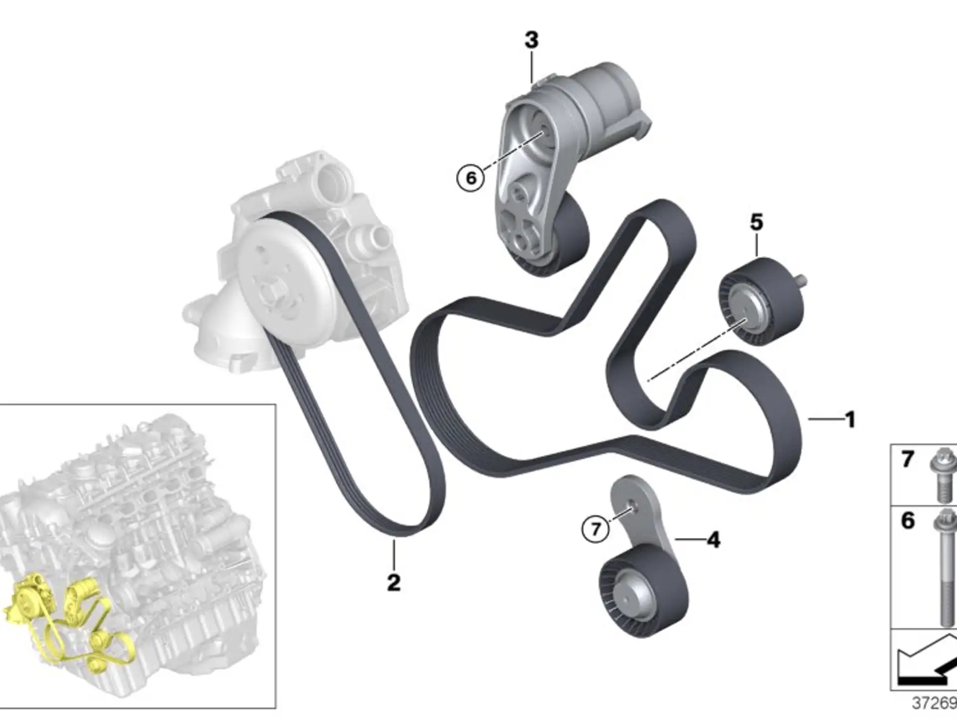 BMW Keilrippenriemen F80 F82 F83 F87N 11287848606