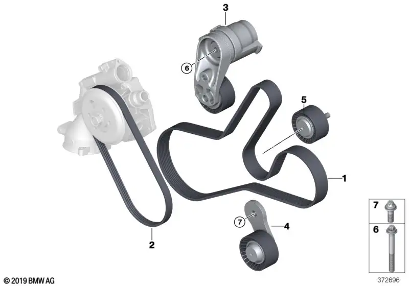 BMW Umlenkrolle F80 F82 F83 F87N 11287848607 - Bildposition 04