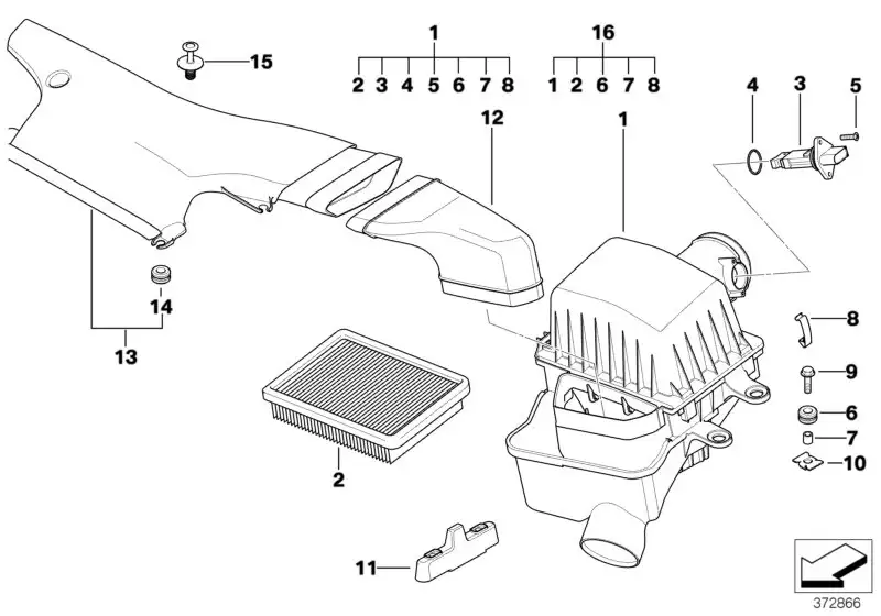 BMW O-Ring E46 E60 E61 E63 E64 E85 E86 13627832097 - Bildposition