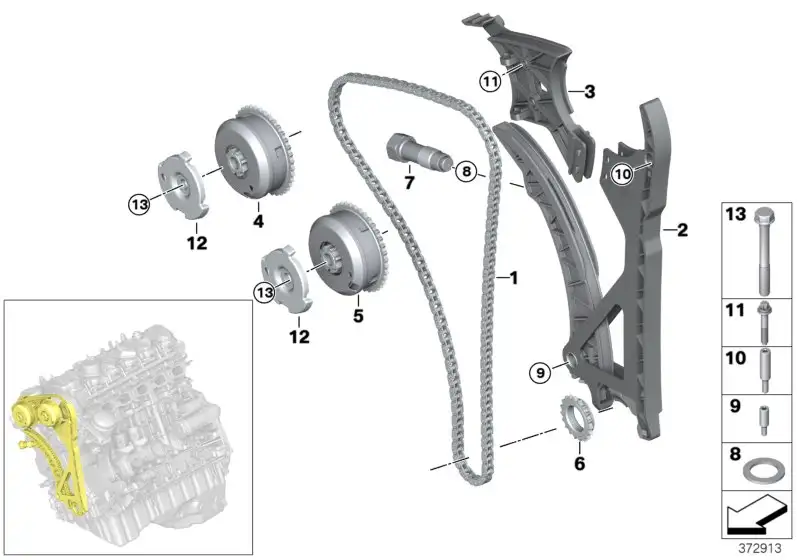 BMW Bundschraube E60 E61 E63 E64 E65 E66 E70 E71 E81 E82 E83 E84