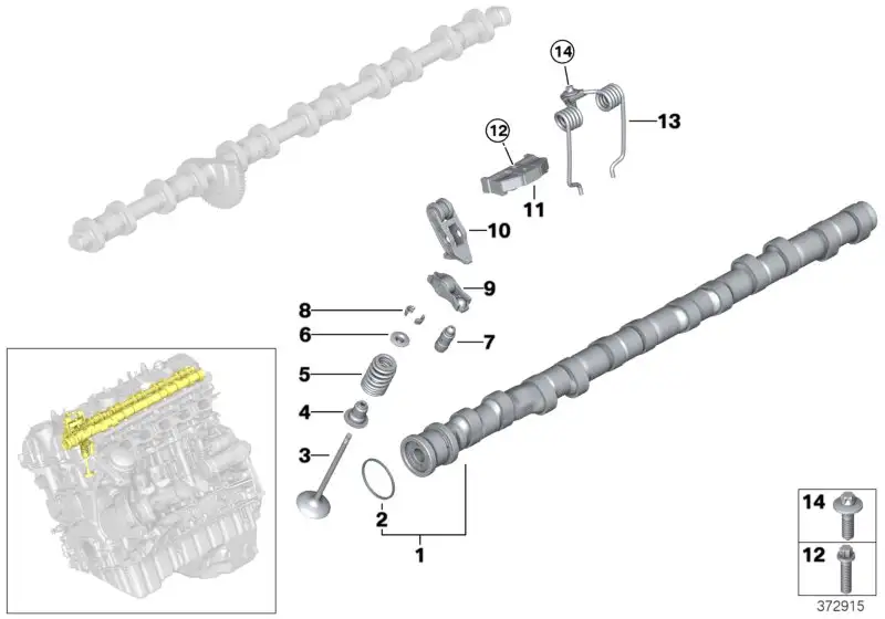 BMW Einlassventil F80 F82 F83 F87N 11347847034 - 2er, 3er, 4er, M