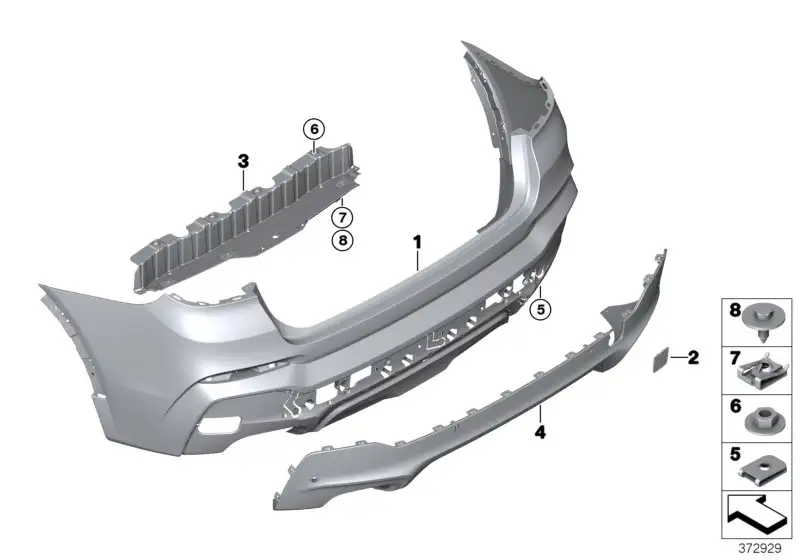 BMW Abdeckung Mitte unten F26 51128057007 - X4 F26