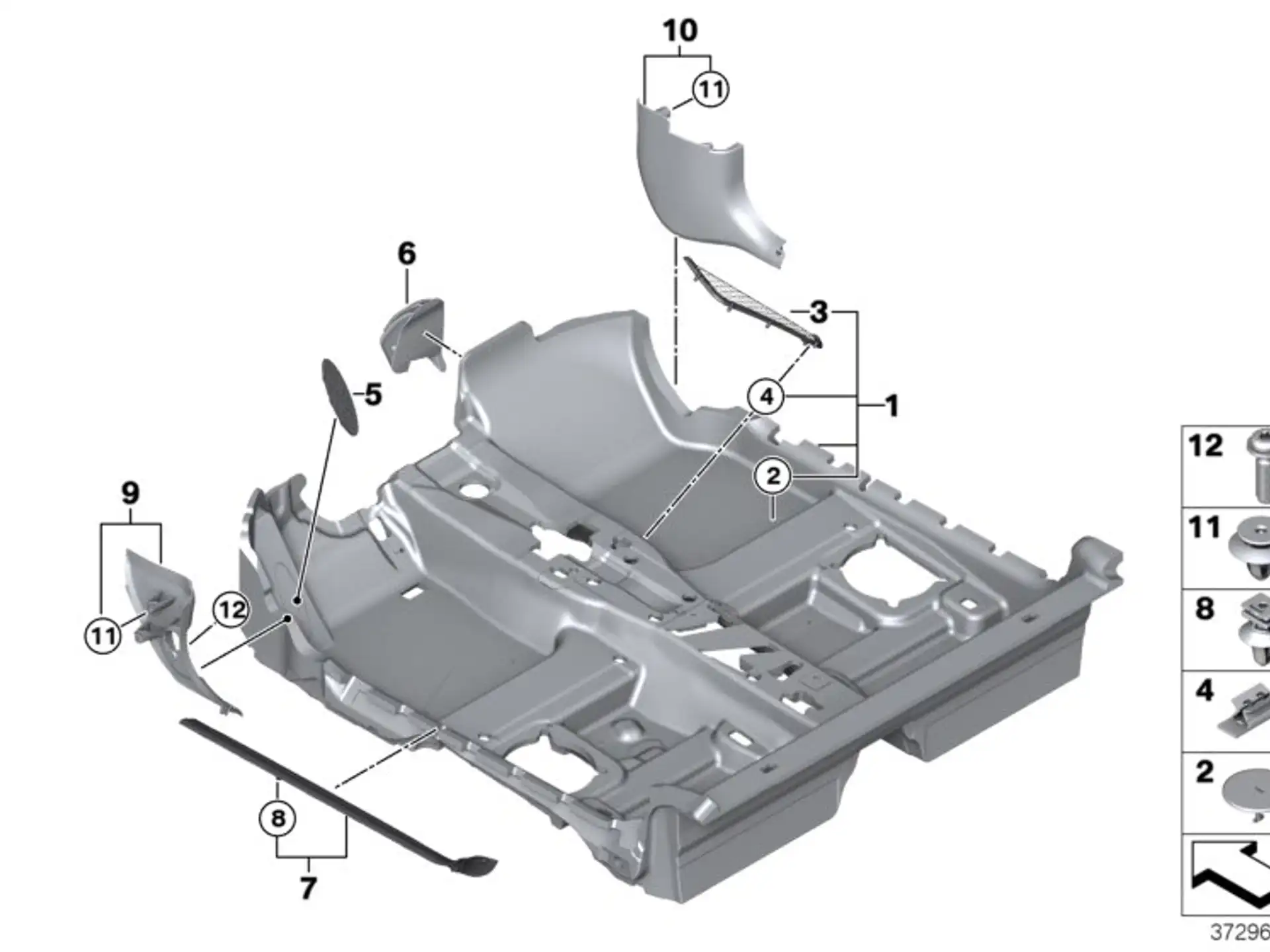BMW Schraube F22 F23 F30 F36 F39 F20 F44 F48 F80 F82 F83 F87N F95 F96 G05 G07 G29 M40i K08 K09 I01 I15 F54 F55 F56 F56E F57 F60 51139908498