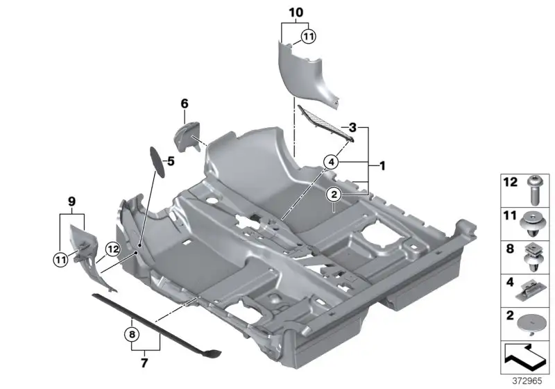 BMW Bodenverkleidung F56 F56E 51477307257 - Bildposition 01