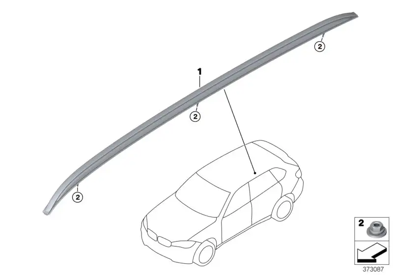 BMW Dachreling links F15 F85 51137295813