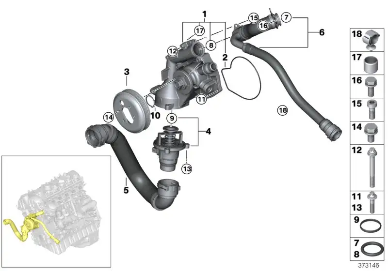 BMW Riemenscheibe F80 F82 F83 F87N 11517848523 - Bildposition 03