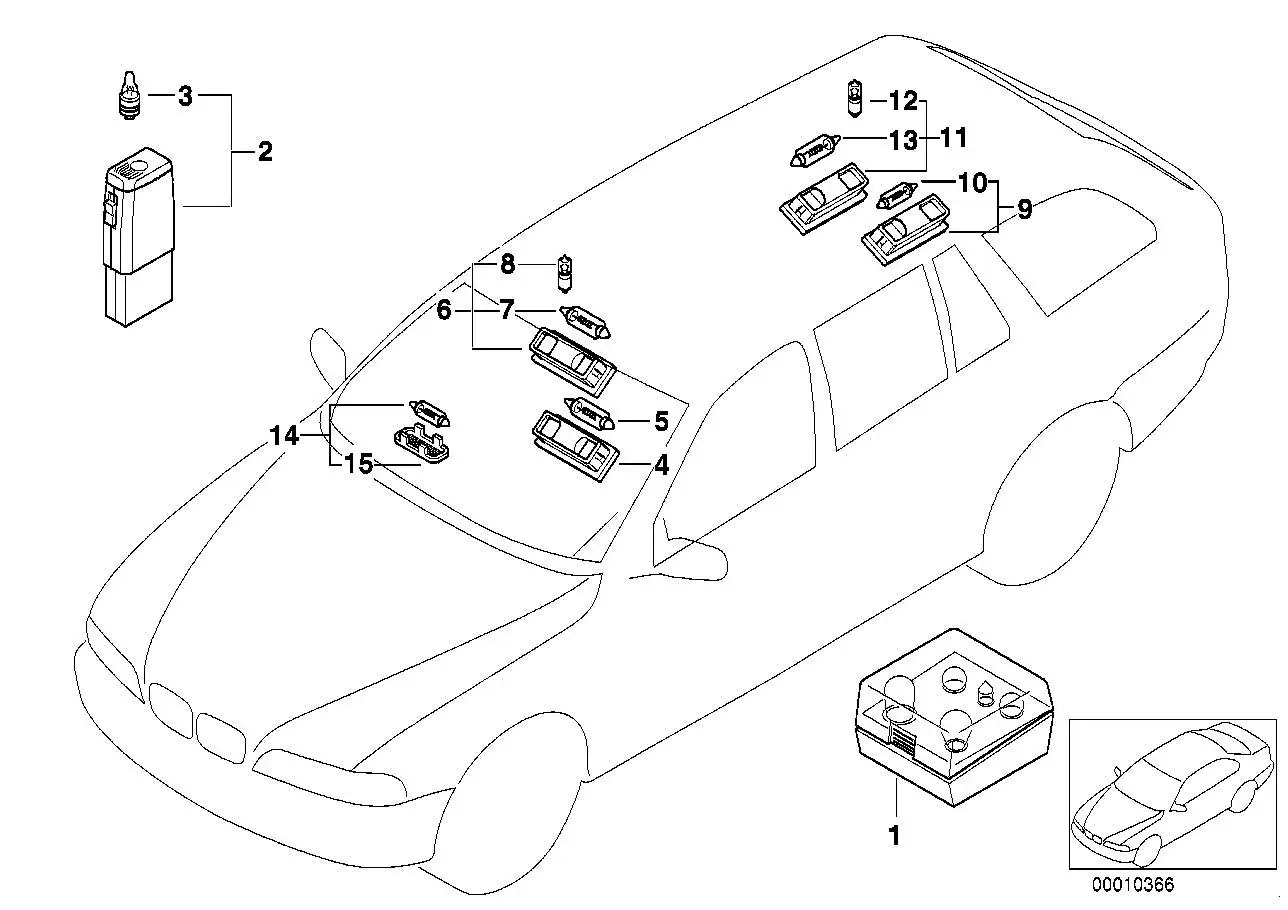 BMW Innenleuchte hinten links 63318366429 - Bildposition 09