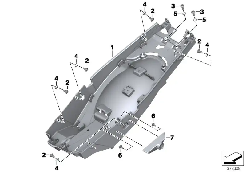 BMW Hinterradabdeckung K53 K54 46628533758 - Bildposition 01