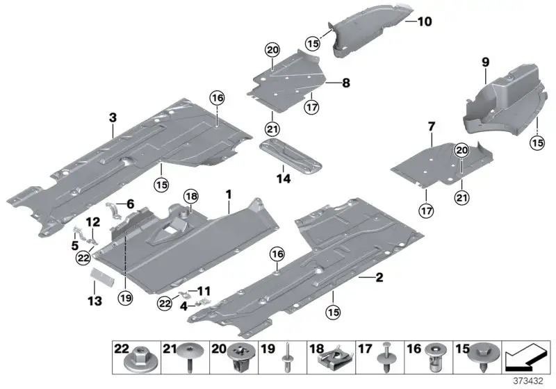 BMW Unterbodenverkleidung Mitte F87 F87N 51758065934