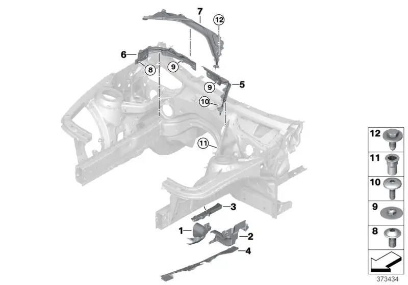 BMW Abdeckung Lenkungsaggregate vorn links 51758055731 - Bildposi