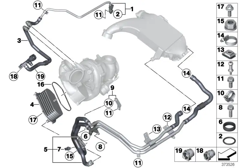 BMW Kühlmittelschlauch E70 E71 F01 F02 F10 F11 F15 F16 1153851383