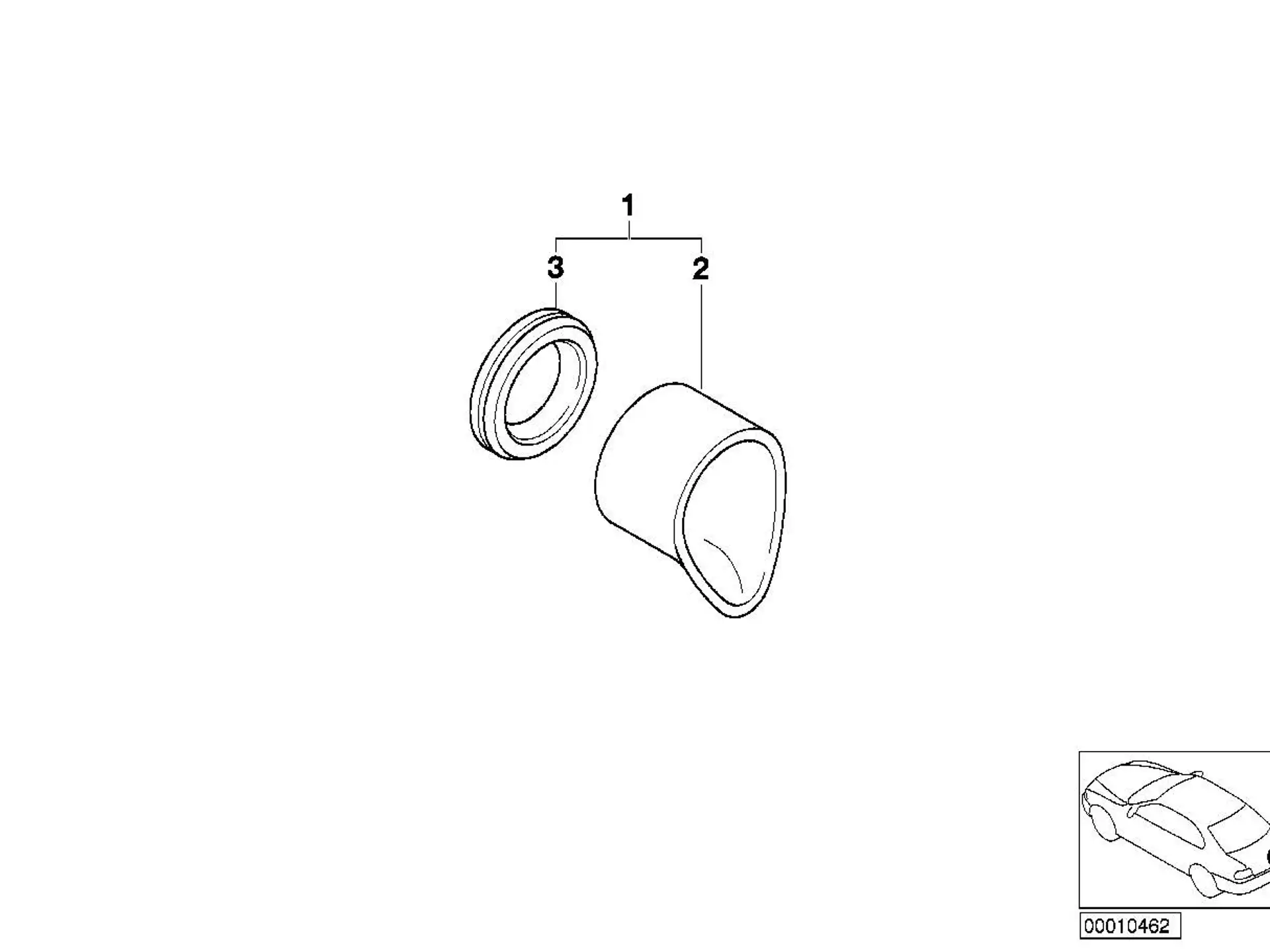 BMW Adapter Verschluss Heckklappe aussen 51242491030