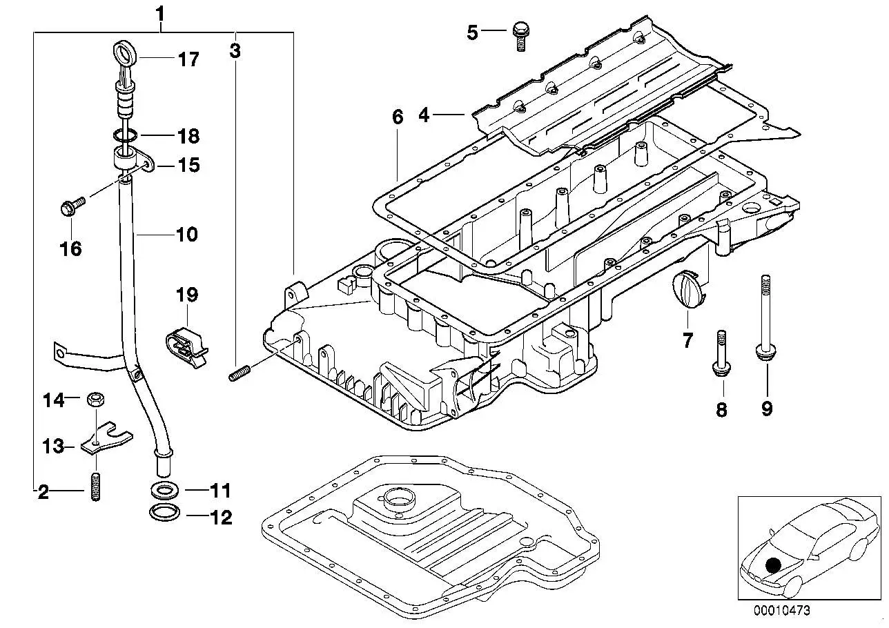 BMW Ölhobel E31 E32 E34 E38 E39 11131747849 - Bildposition 04